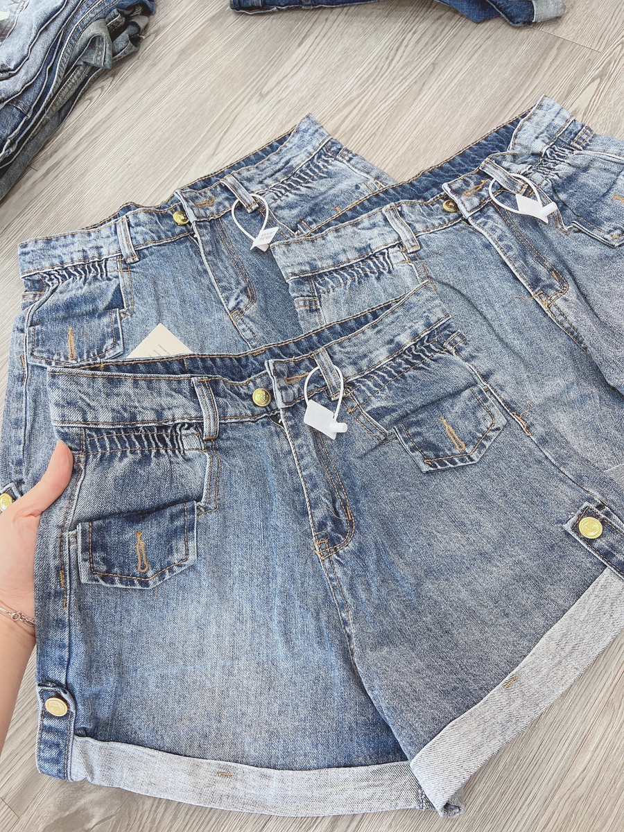 Hassy | Quần short jean lưng cao QC lật lai bo túi hộp 005 HS | Hassy.vn - Thời trang nữ hot trend