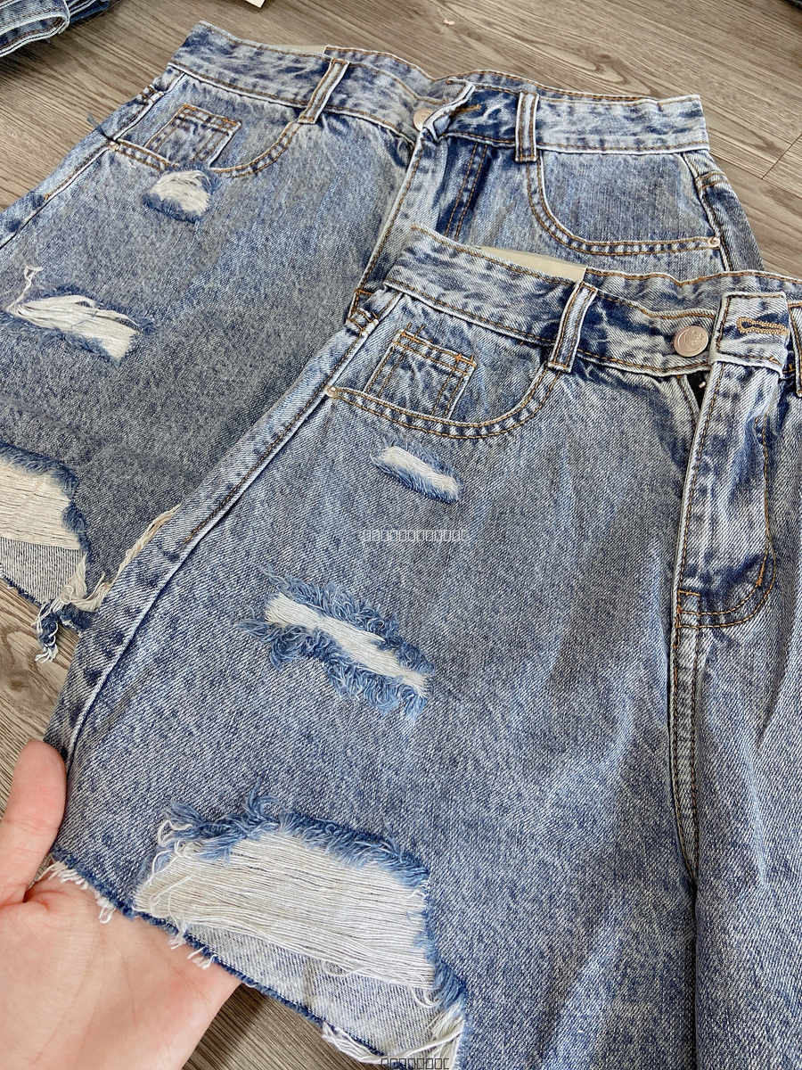 Hassy | Quần short jean lưng cao rách 472 HS | Hassy.vn - Thời trang nữ hot trend