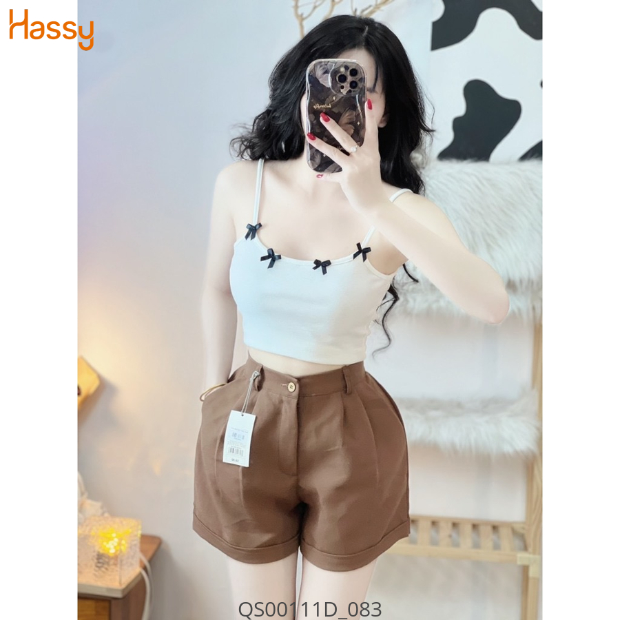 Hassy | Quần short vải tuyết mưa năng động chiết li  UN | Hassy.vn - Thời trang nữ hot trend