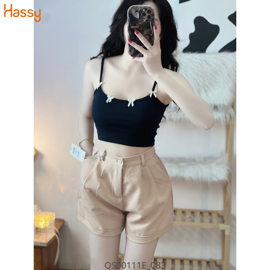 Hassy | Quần short vải tuyết mưa năng động chiết li  UN | Hassy.vn - Thời trang nữ hot trend