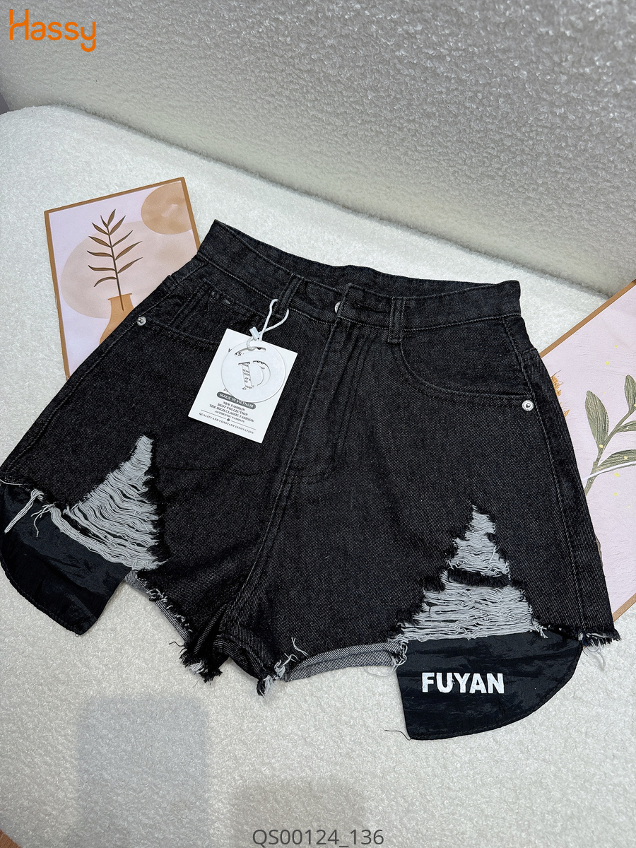 Hassy | Quần short jean rách lộ túi Fuyan BA | Hassy.vn - Thời trang nữ hot trend