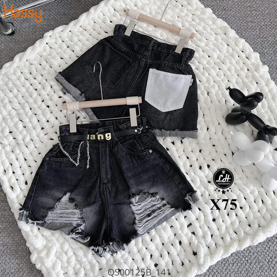 Hassy | Quần short jean rách tưa lai kèm đai Wang BA | Hassy.vn - Thời trang nữ hot trend