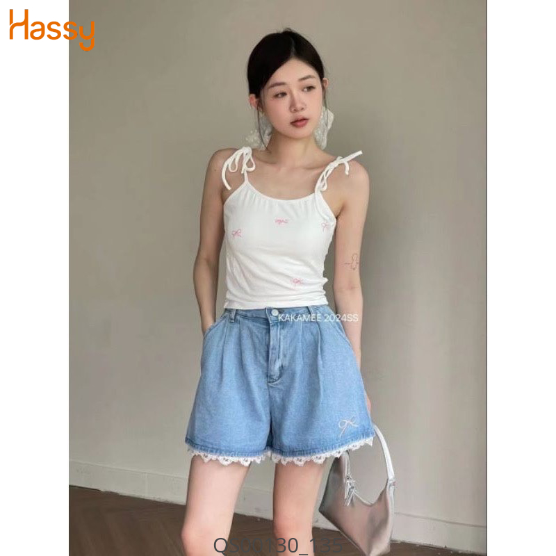 Hassy | Quần short jean ren thêu nơ CP3918 TN | Hassy.vn - Thời trang nữ hot trend