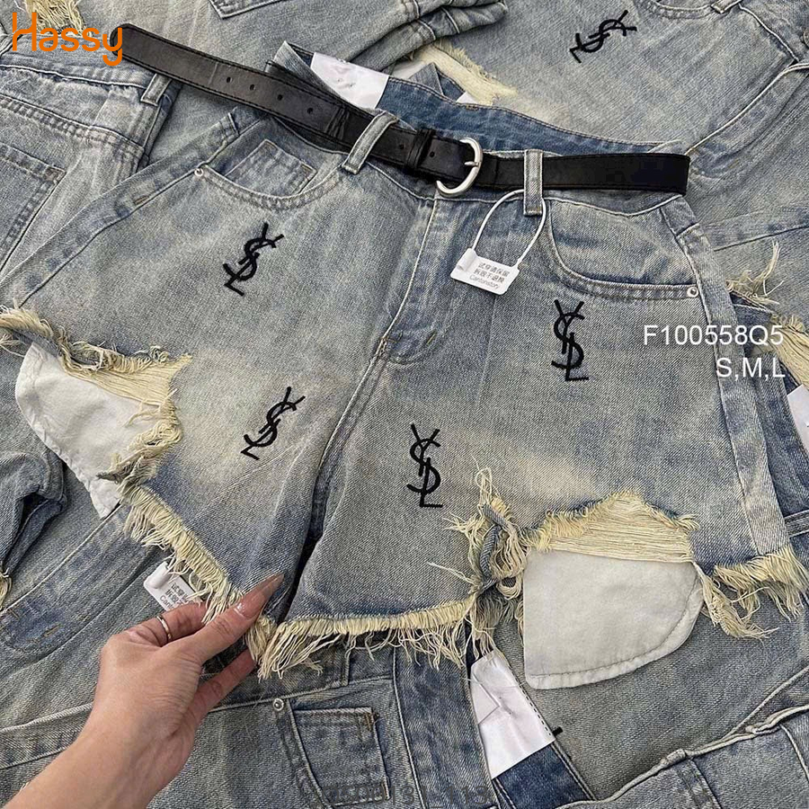 Hassy | Quần short jean thêu Syl rách CP0024 TN | Hassy.vn - Thời trang nữ hot trend