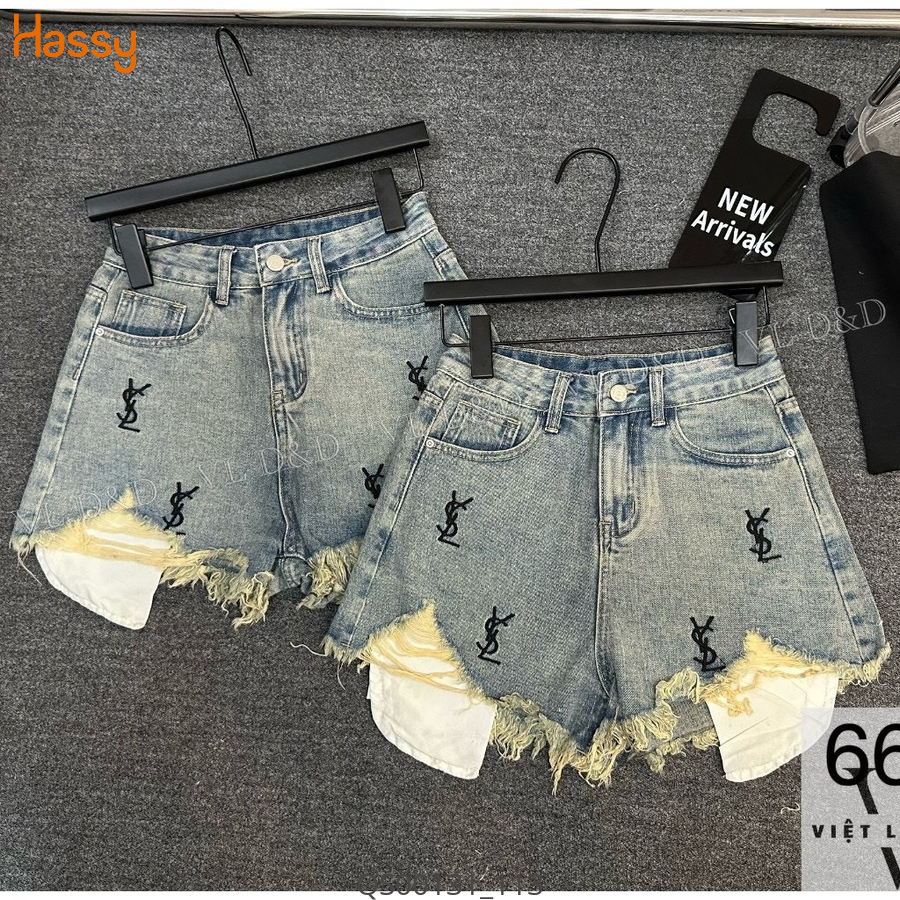 Hassy | Quần short jean thêu Syl rách CP0024 TN | Hassy.vn - Thời trang nữ hot trend