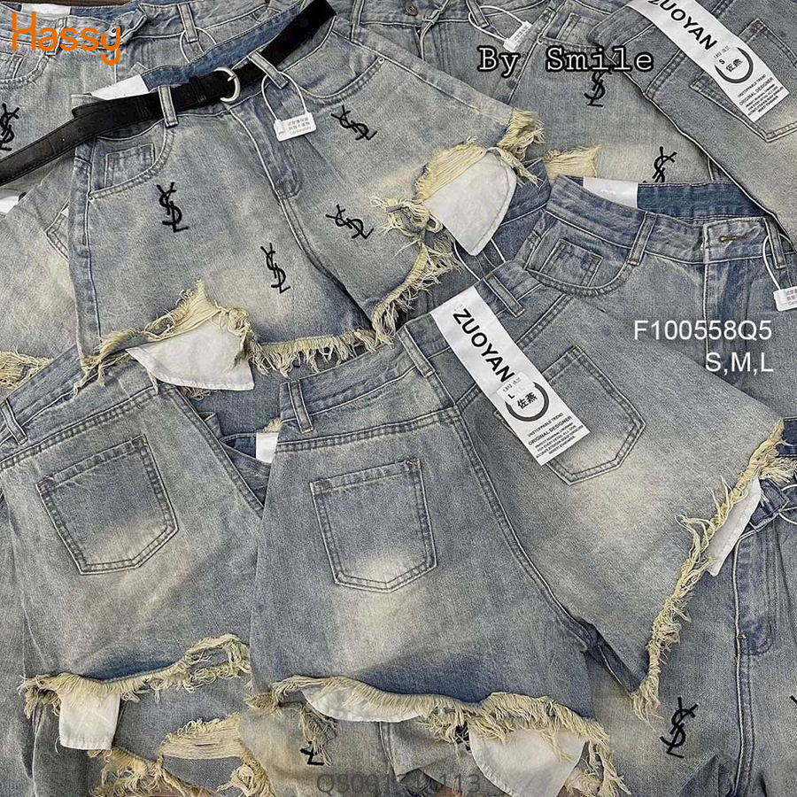 Hassy | Quần short jean thêu Syl rách CP0024 TN | Hassy.vn - Thời trang nữ hot trend