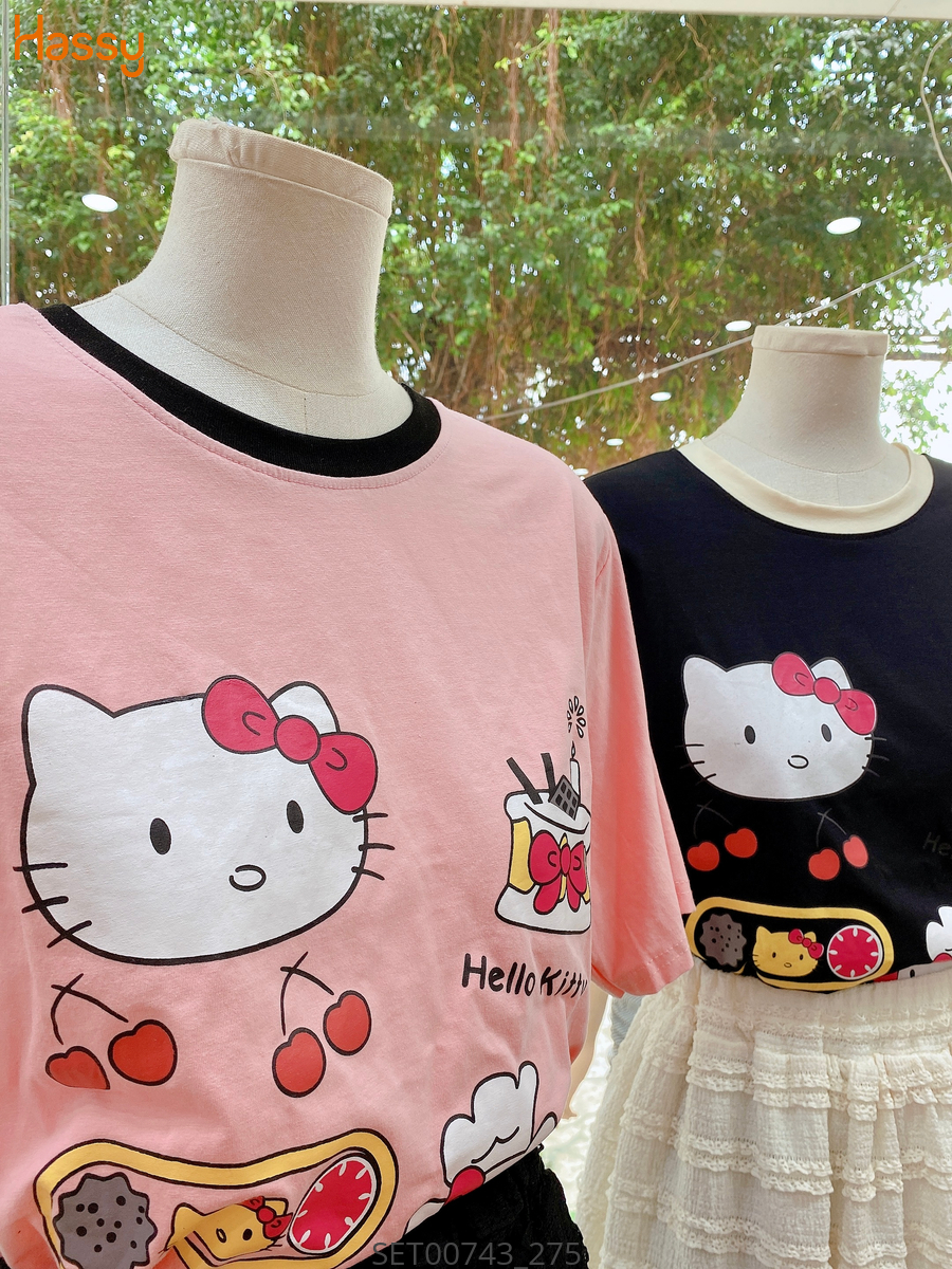 Hassy | Set chân váy xoè áo thun rộng hello kitty HS | Hassy.vn - Thời trang nữ hot trend