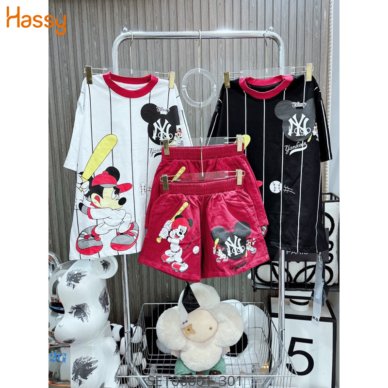 Hassy | Set áo thun mickey short jean đỏ in hình SH | Hassy.vn - Thời trang nữ hot trend