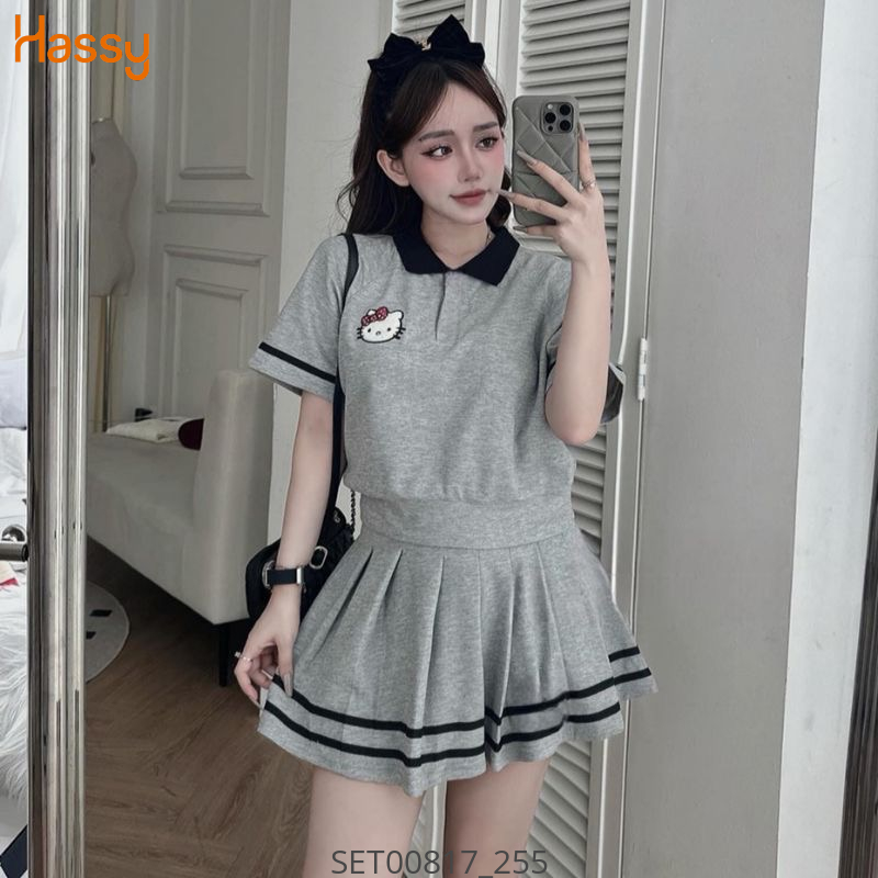 Hassy | Set polo mèo kitty cv xoè thun SH | Hassy.vn - Thời trang nữ hot trend