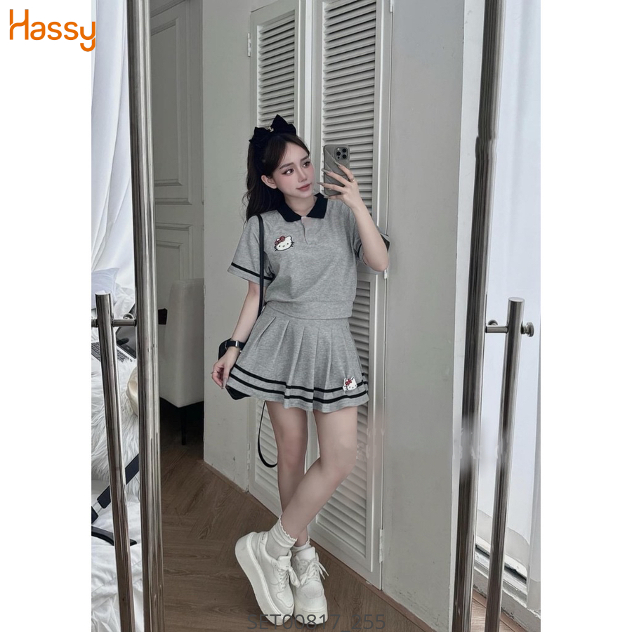 Hassy | Set polo mèo kitty cv xoè thun SH | Hassy.vn - Thời trang nữ hot trend