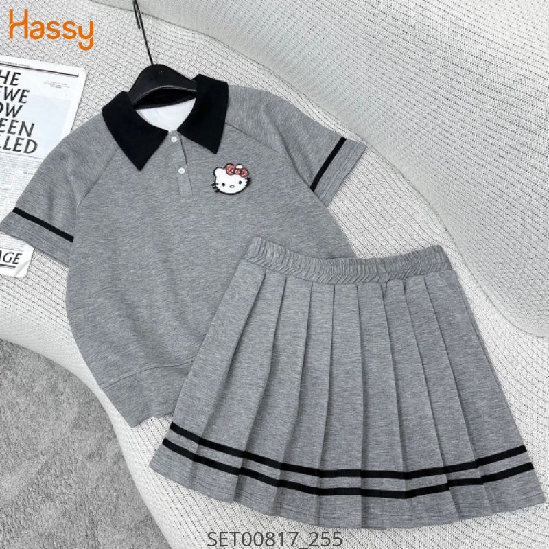 Hassy | Set polo mèo kitty cv xoè thun SH | Hassy.vn - Thời trang nữ hot trend