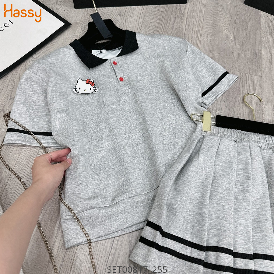 Hassy | Set polo mèo kitty cv xoè thun SH | Hassy.vn - Thời trang nữ hot trend