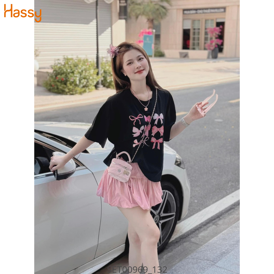 Hassy | Set áo in nơ chân váy bí tầng dễ thương MK | Hassy.vn - Thời trang nữ hot trend