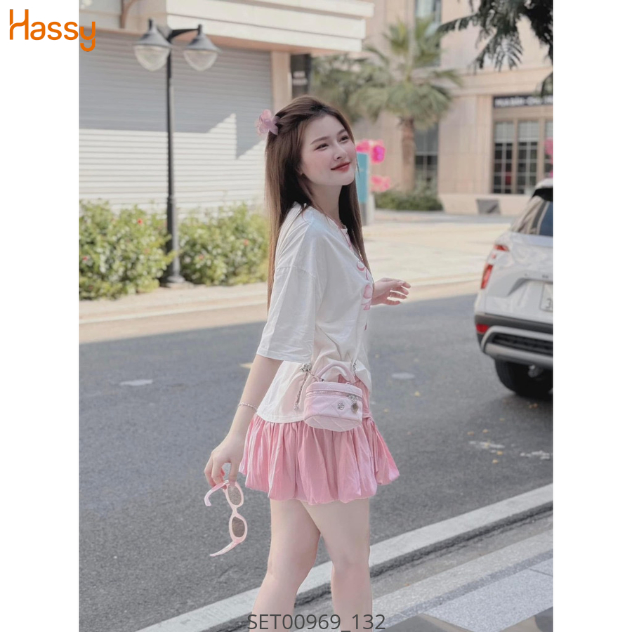 Hassy | Set áo in nơ chân váy bí tầng dễ thương MK | Hassy.vn - Thời trang nữ hot trend