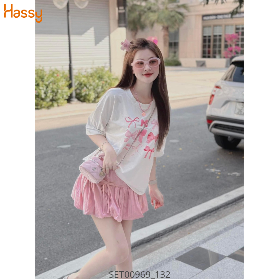 Hassy | Set áo in nơ chân váy bí tầng dễ thương MK | Hassy.vn - Thời trang nữ hot trend