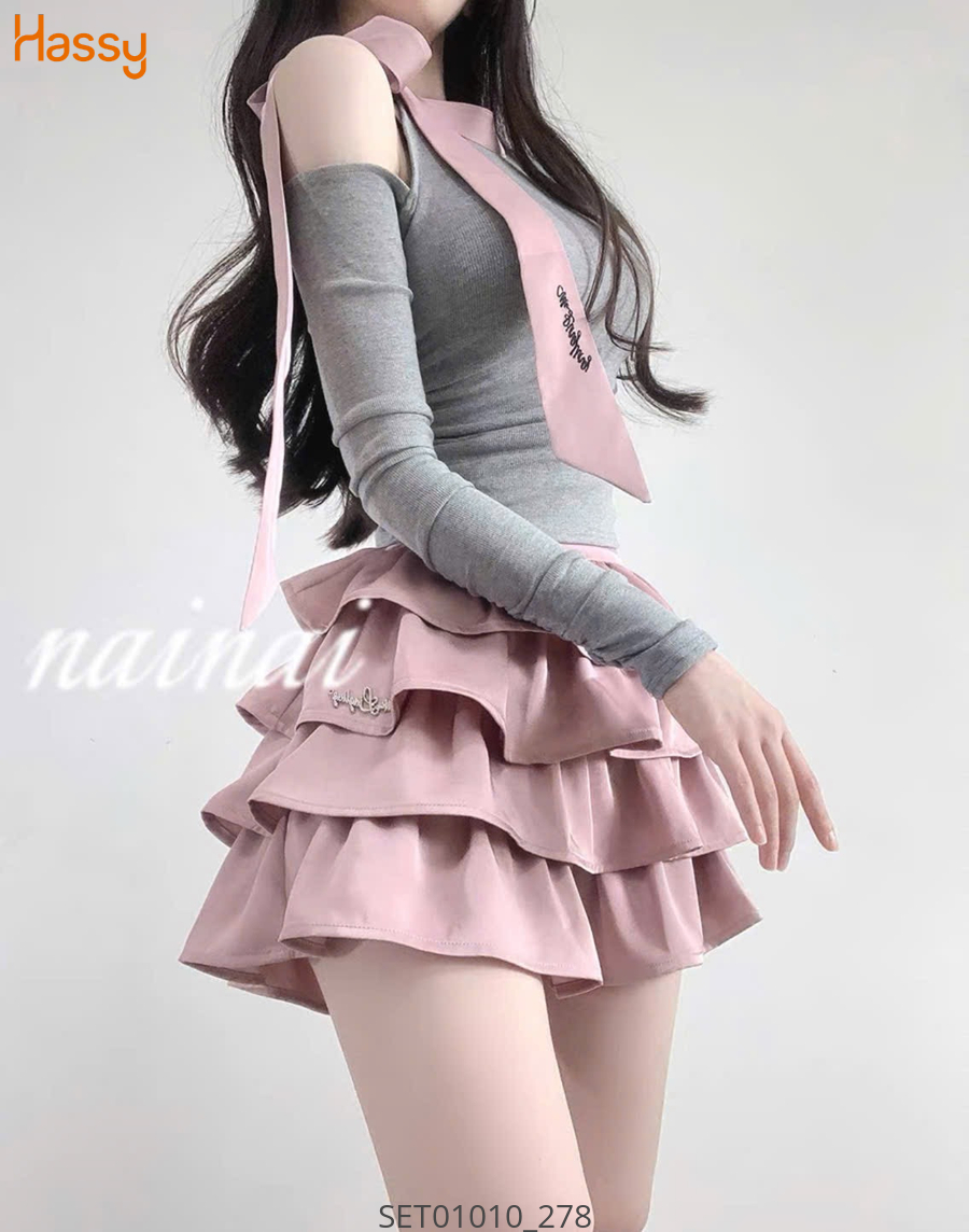 Hassy | Set chân váy lolita hồng( 46)  | Hassy.vn - Thời trang nữ hot trend