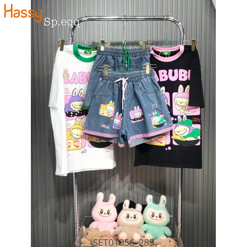 Hassy | Setaos thun quần short jean labubu phối viền HS | Hassy.vn - Thời trang nữ hot trend