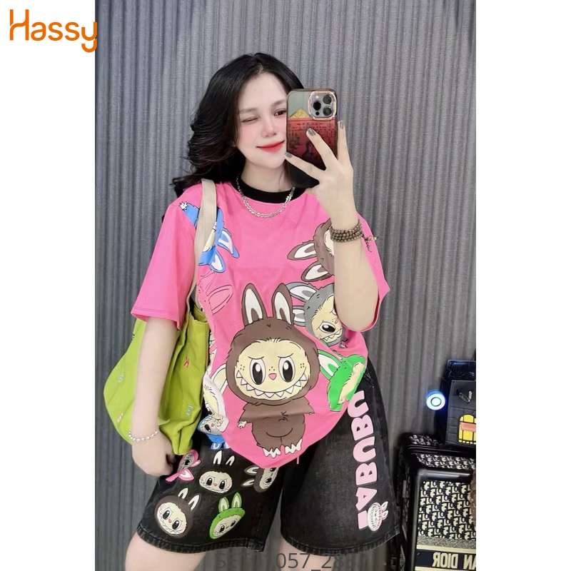 Hassy | Set áo thun rộng quần ngố jean labubu dễ thương HS | Hassy.vn - Thời trang nữ hot trend