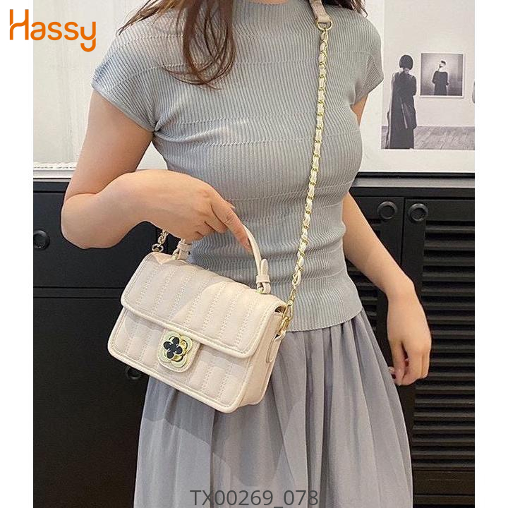 Hassy | Túi xách đeo chéo chần chỉ khoá hoa xoay TDC311 TSTHN | Hassy.vn - Thời trang nữ hot trend