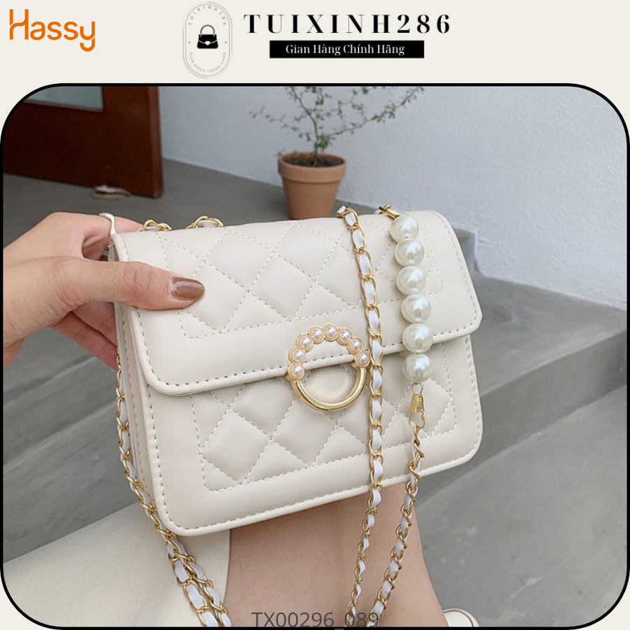 Hassy | Túi Xách Đeo Chéo QC Móc Khóa Phối Ngọc TDC214 TSTHN | Hassy.vn - Thời trang nữ hot trend